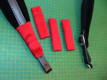 4 x Schnallenschutz / accordion strap buckles protection - ROT