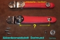Preview: 10,0 cm ROT - De Luxe Balghalter, Chromplatte