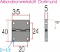 Preview: Akkordeon-Ersatz-Kofferschaniere, Accordion case hinges