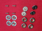 Preview: 1 Satz Knöpfe für Akkordeon Balgschoner, Balgschutz -1 Set Backpad buttons