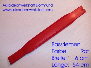 Bassriemen, 6cm x 54 - Rot