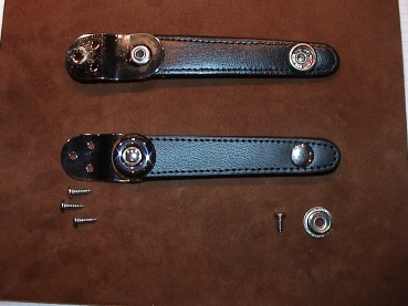10,5 cm Schwarz - De Luxe  Balghalter, Chromplatte