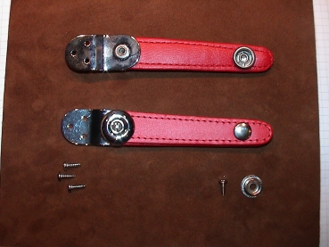 10,0 cm ROT - De Luxe Balghalter, Chromplatte