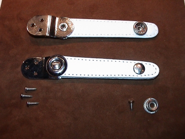 10,5 cm Weiß - De Luxe Balghalter, Chromplatte