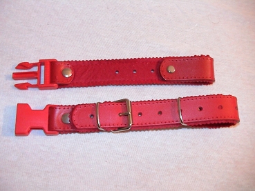 Akkordeon Querriemen verstellbar ca.30 bis 42 cm, Leder (ROT)