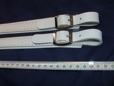 Verlängerung für (L6, L7, L8 ) Akkordeongurte, Riemen, 50 cm (1 Paar) WEIß