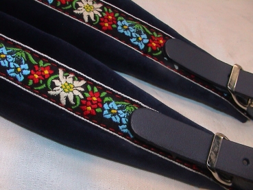 6cm Akkordeongurte,Accordion Straps,Bretelles,(Folk-BLAU)