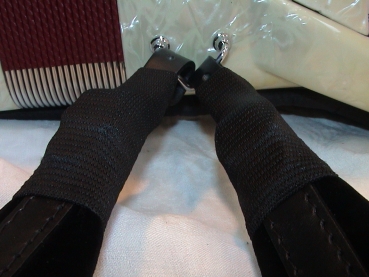 4 x Schnallenschutz, accordion strap buckles protection, SCHWARZ