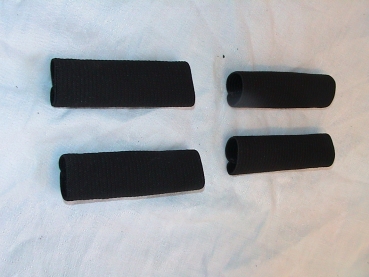4 x Schnallenschutz, accordion strap buckles protection, SCHWARZ