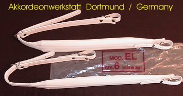 6 cm Akkordeongurte,Accordion Straps,Bretelles, (weiß)