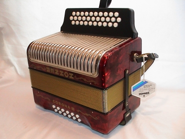 HOHNER  CORONA  III - G,C,F  (Sol,Do,Fa), 3 Reihen / 12 Bass