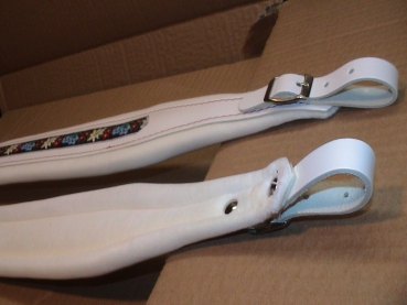 8cm Akkordeongurte,Accordion Straps,Bretelles,(Folk-Weiß)