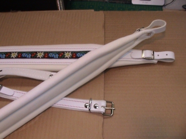 8cm Akkordeongurte,Accordion Straps,Bretelles,(Folk-Weiß)