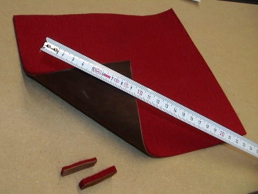 3 mm, Akkordeon Filz/Leder Klappenbelag für Diskant und  Bass