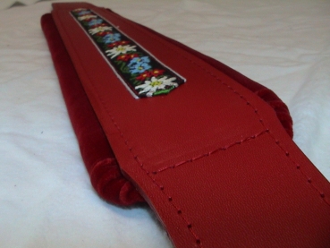 Bassriemen, 6cm - Folk ROT /(ohne Spindel)