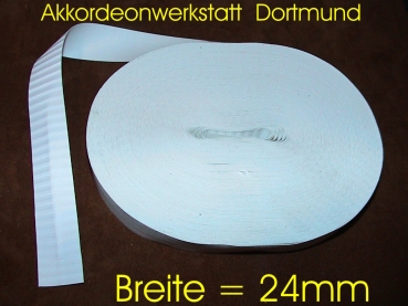 5R- Weiß,  Akkordeon Balgstreifen, Kalikostreifen