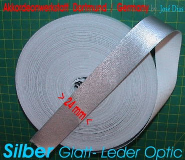 4L- Silber,  Balg,einfassungsstreifen, Kalikostreifen