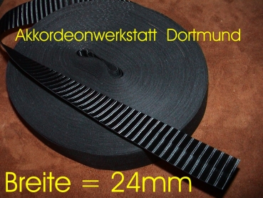 1R - schwarz 1m, Balgeinfassungsstreifen, Kalikostreifen