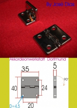 Akkordeon-Ersatz-Kofferschaniere, Accordion case hinges