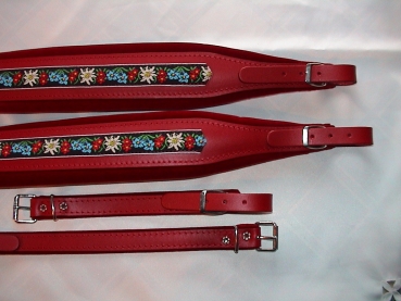 8cm Akkordeongurte,Accordion Straps,Bretelles,(Folk-ROT)