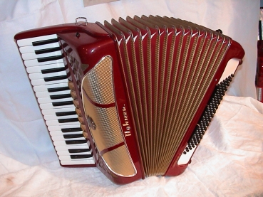HOHNER Lucia III P, 96 Bass,ROT (Made in Germany..!)