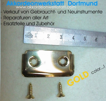 1 metal sheet for Accordion left hand Strap (in GOLD color)