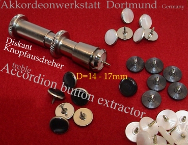 (1 Satz) knopf-  Ein und Ausdreher  (7,5 - 10mm + 14-17mm)