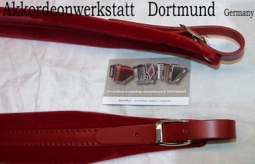 6 Cm Accordion shoulder straps - color: RED