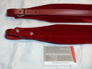6 Cm Accordion shoulder straps - color: RED