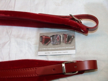 6 Cm Accordion shoulder straps - color: RED