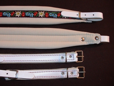 6cm Akkordeongurte,Accordion Straps,Bretelles,(Folk-Weiß)