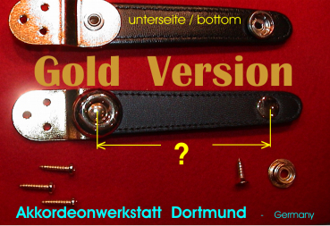 9 cm Schwarz - GOLD / Balghalter