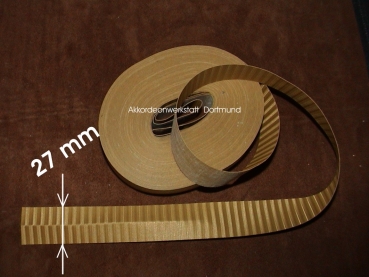 27 mm x (50m Rolle) Gold-R, Balgeinfassungsstreifen, Kaliko
