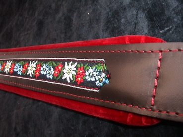 6 x 54cm Bassgurt - Folk (Rot / Braun)