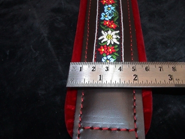 6 x 54cm Bassgurt - Folk (Rot / Braun)