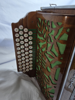 Orlando Harmonika (C-F-B-Es ), Koffer, Gurte, diatonic accordion, acordeon