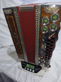 Orlando Harmonika (C-F-B-Es ), Koffer, Gurte, diatonic accordion, acordeon