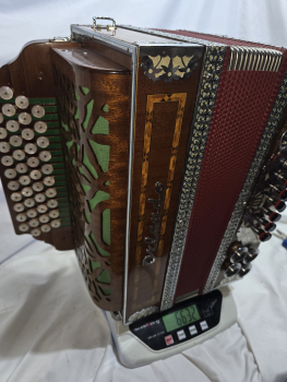 Orlando Harmonika (C-F-B-Es ), Koffer, Gurte, diatonic accordion, acordeon