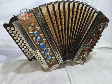 Steirische Zernig Harmonika (A-D-G ), Koffer, Gurte, diatonic accordion, acordeon