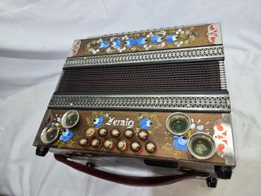 Steirische Zernig Harmonika (A-D-G ), Koffer, Gurte, diatonic accordion, acordeon