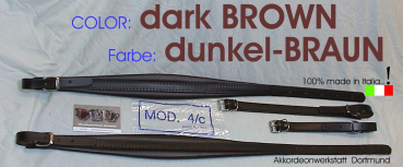 4 cm Akkordeon Gurte, Riemen, Straps,Bretelles Courroies, BRAUN