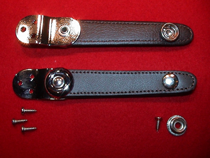 10,0 cm Brown - De Luxe bellows strap, chrome plate