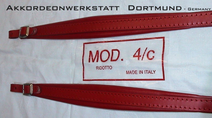 4 cm Akkordeon Gurte, Riemen, Straps,Bretelles Courroies, ROT
