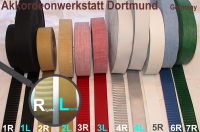 4R- SILBER, 24m Rolle- Akkordeon Balg-einfassungsstreifen,Kaliko