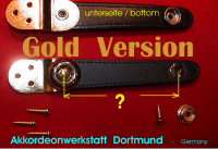 8,5 cm Schwarz - GOLD / Balghalter