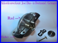 Nr 5 - D=32mm Wheel with Bracket, Thread 3/16"